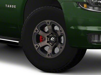 Fuel Wheels Beast Matte Black Machined with Dark Tint 6-Lug Wheel; 17x9; -12mm Offset (15-20 Tahoe)