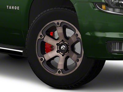 Fuel Wheels Beast Matte Black Machined with Dark Tint 6-Lug Wheel; 20x9; 20mm Offset (15-20 Tahoe)