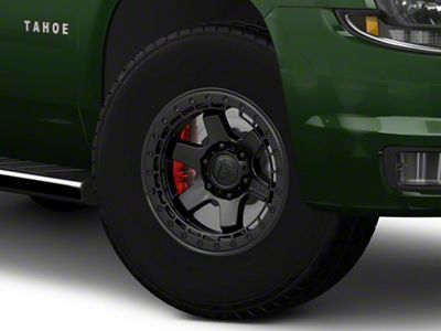 Fuel Wheels Block Beadlock Matte Black 6-Lug Wheel; 17x8.5; 0mm Offset (15-20 Tahoe)