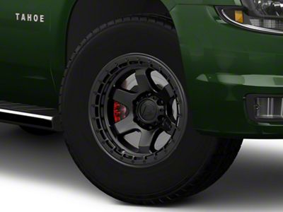 Fuel Wheels Block Matte Black with Black Ring 6-Lug Wheel; 18x9; 1mm Offset (15-20 Tahoe)