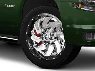 Fuel Wheels Cleaver Chrome with Gloss Black 6-Lug Wheel; 22x10; -13mm Offset (15-20 Tahoe)