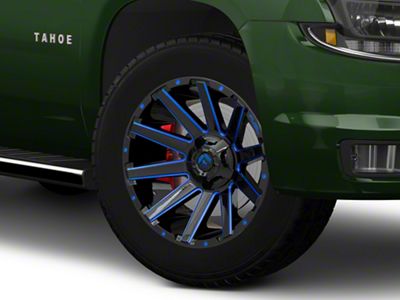 Fuel Wheels Contra Gloss Black with Blue Tinted Clear 6-Lug Wheel; 20x10; -19mm Offset (15-20 Tahoe)