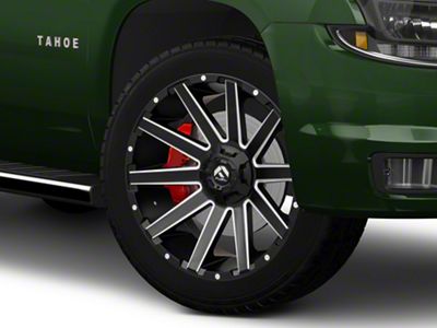 Fuel Wheels Contra Matte Black Milled 6-Lug Wheel; 22x12; -43mm Offset (15-20 Tahoe)