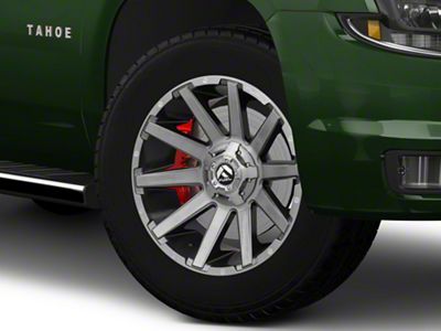 Fuel Wheels Contra Platinum Brushed Gunmetal with Tinted Clear 6-Lug Wheel; 20x10; -19mm Offset (15-20 Tahoe)