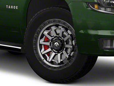 Fuel Wheels Covert Matte Gunmetal with Black Bead Ring 6-Lug Wheel; 20x9; 20mm Offset (15-20 Tahoe)