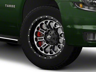 Fuel Wheels Crush Matte Black Machined 6-Lug Wheel; 20x9; 20mm Offset (15-20 Tahoe)