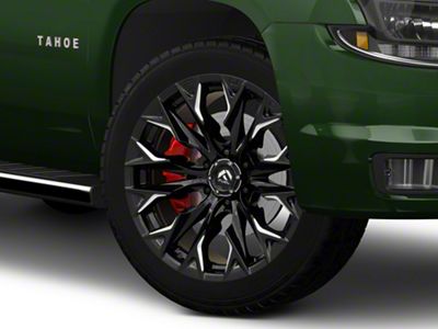 Fuel Wheels Flame Gloss Black Milled 6-Lug Wheel; 22x10; -18mm Offset (15-20 Tahoe)