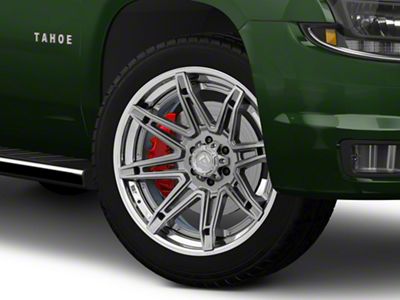 Fuel Wheels Fusion Forged Brawl Platinum with Chrome Lip 6-Lug Wheel; 24x12; -44mm Offset (15-20 Tahoe)