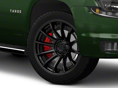 Fuel Wheels Fusion Forged Burn Matte Black with Gloss Black Lip 6-Lug Wheel; 22x10; -18mm Offset (15-20 Tahoe)