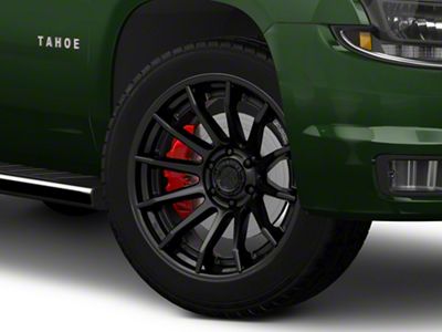 Fuel Wheels Fusion Forged Burn Matte Black with Gloss Black Lip 6-Lug Wheel; 22x12; -44mm Offset (15-20 Tahoe)
