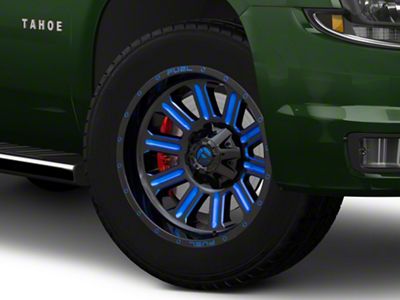 Fuel Wheels Hardline Gloss Black with Blue Tinted Clear 6-Lug Wheel; 20x10; -19mm Offset (15-20 Tahoe)