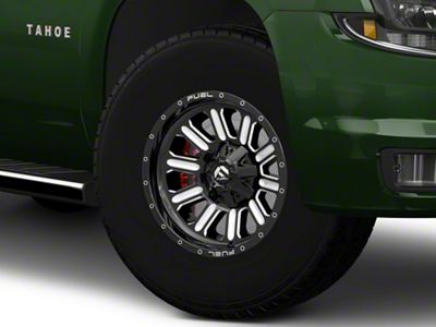 Fuel Wheels Hardline Gloss Black Milled 6-Lug Wheel; 17x9; -12mm Offset (15-20 Tahoe)