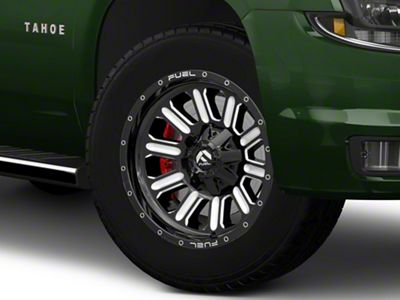 Fuel Wheels Hardline Gloss Black Milled 6-Lug Wheel; 20x9; 20mm Offset (15-20 Tahoe)