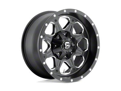 Fuel Wheels Heater Matte Black Double Dark Tint Machined 6-Lug Wheel; 22x10; -13mm Offset (15-20 Tahoe)