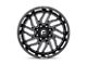 Fuel Wheels Hurricane Gloss Black Milled 6-Lug Wheel; 24x12; -44mm Offset (15-20 Tahoe)