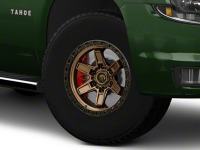 Fuel Wheels Kicker Matte Bronze with Black Bead Ring 6-Lug Wheel; 17x9; -12mm Offset (15-20 Tahoe)