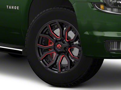 Fuel Wheels Rage Gloss Black Red Tinted 6-Lug Wheel; 20x9; 1mm Offset (15-20 Tahoe)