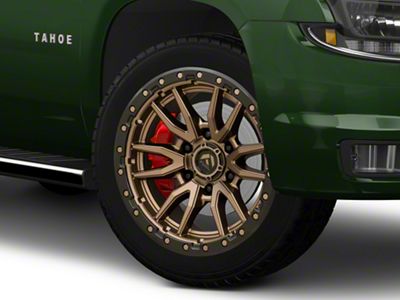 Fuel Wheels Rebel Matte Bronze with Black Bead Ring 6-Lug Wheel; 22x9; 20mm Offset (15-20 Tahoe)