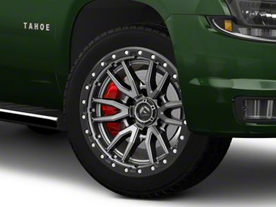 Fuel Wheels Rebel Matte Gunmetal with Black Bead Ring 6-Lug Wheel; 22x9; 20mm Offset (15-20 Tahoe)