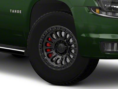 Fuel Wheels Rincon Matte Black with Gloss Black Lip 6-Lug Wheel; 18x9; 1mm Offset (15-20 Tahoe)