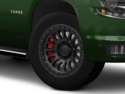 Fuel Wheels Rincon Matte Black with Gloss Black Lip 6-Lug Wheel; 20x9; 20mm Offset (15-20 Tahoe)