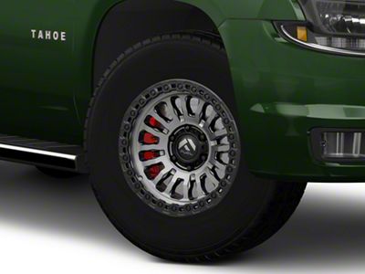 Fuel Wheels Rincon Matte Gunmetal with Matte Black Lip 6-Lug Wheel; 18x9; 1mm Offset (15-20 Tahoe)