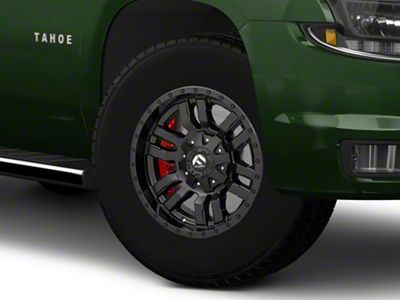 Fuel Wheels Sledge Gloss and Matte Black 6-Lug Wheel; 18x9; -12mm Offset (15-20 Tahoe)