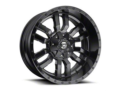 Fuel Wheels Sledge Matte Black Gloss Black Lip 6-Lug Wheel; 17x9; 2mm Offset (15-20 Tahoe)