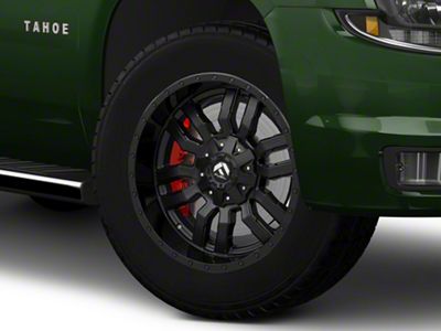 Fuel Wheels Sledge Matte Black with Gloss Black Lip 6-Lug Wheel; 20x10; -19mm Offset (15-20 Tahoe)