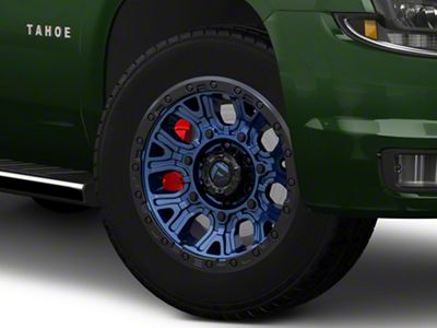 Fuel Wheels Traction Dark Blue with Black Ring 6-Lug Wheel; 20x9; 1mm Offset (15-20 Tahoe)