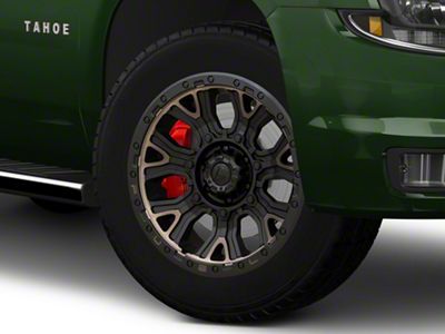 Fuel Wheels Traction Matte Black with Double Dark Tint 6-Lug Wheel; 20x9; 1mm Offset (15-20 Tahoe)