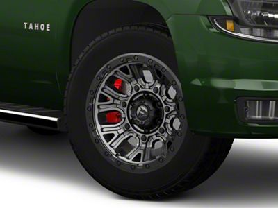 Fuel Wheels Traction Matte Gunmetal with Black Ring 6-Lug Wheel; 20x10; -18mm Offset (15-20 Tahoe)