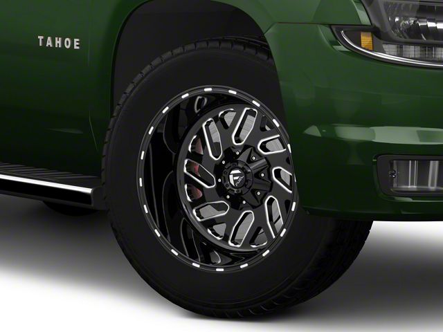 Fuel Wheels Triton Gloss Black Milled 6-Lug Wheel; 20x12; -44mm Offset (15-20 Tahoe)