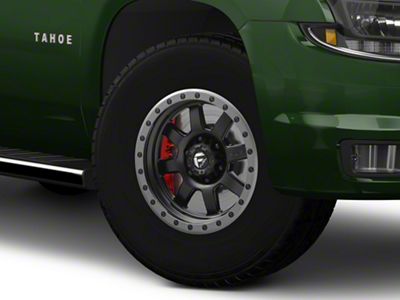 Fuel Wheels Trophy Matte Black with Anthracite Ring 6-Lug Wheel; 17x8.5; -6mm Offset (15-20 Tahoe)
