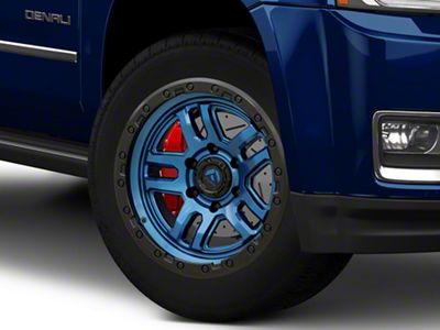 Fuel Wheels Ammo Gloss Blue with Black Bead Ring 6-Lug Wheel; 20x10; -18mm Offset (15-20 Yukon)