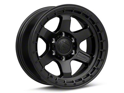 Fuel Wheels Block Matte Black with Black Ring 6-Lug Wheel; 17x9; 1mm Offset (15-20 Yukon)