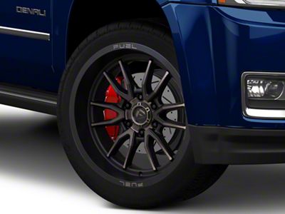 Fuel Wheels Clash Matte Black Double Dark Tint 6-Lug Wheel; 22x12; -44mm Offset (15-20 Yukon)