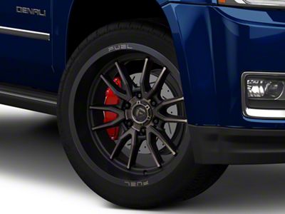 Fuel Wheels Clash Matte Black Double Dark Tint 6-Lug Wheel; 24x12; -44mm Offset (15-20 Yukon)