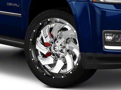 Fuel Wheels Cleaver Chrome with Gloss Black 6-Lug Wheel; 22x10; -13mm Offset (15-20 Yukon)