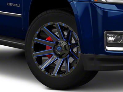 Fuel Wheels Contra Gloss Black with Blue Tinted Clear 6-Lug Wheel; 20x9; 20mm Offset (15-20 Yukon)