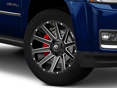 Fuel Wheels Contra Gloss Black Milled 6-Lug Wheel; 20x9; 19mm Offset (15-20 Yukon)