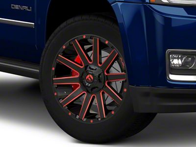Fuel Wheels Contra Gloss Black with Red Tinted Clear 6-Lug Wheel; 20x10; -19mm Offset (15-20 Yukon)