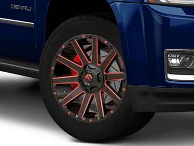 Fuel Wheels Contra Gloss Black with Red Tinted Clear 6-Lug Wheel; 20x9; 20mm Offset (15-20 Yukon)