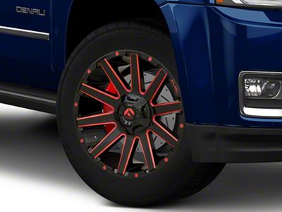 Fuel Wheels Contra Gloss Black with Red Tinted Clear 6-Lug Wheel; 20x9; 2mm Offset (15-20 Yukon)