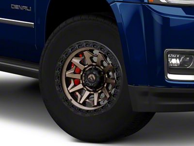 Fuel Wheels Covert Matte Bronze with Black Bead Ring 6-Lug Wheel; 17x9; -12mm Offset (15-20 Yukon)