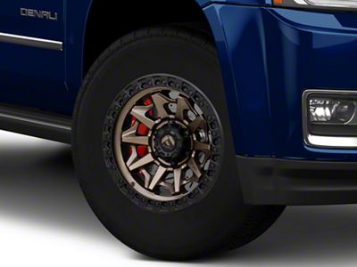 Fuel Wheels Covert Matte Bronze with Black Bead Ring 6-Lug Wheel; 17x9; 1mm Offset (15-20 Yukon)