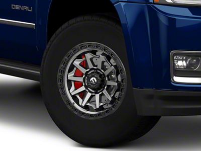 Fuel Wheels Covert Matte Gunmetal with Black Bead Ring 6-Lug Wheel; 17x8.5; 14mm Offset (15-20 Yukon)