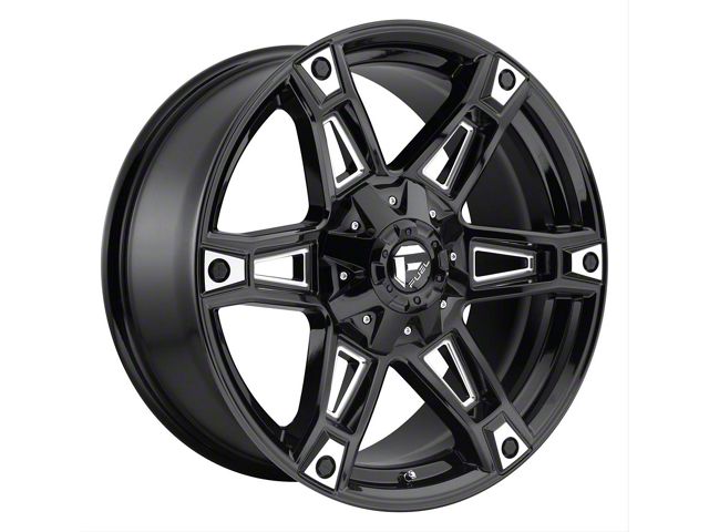 Fuel Wheels Dakar Gloss Black Milled 6-Lug Wheel; 20x9; 1mm Offset (15-20 Yukon)