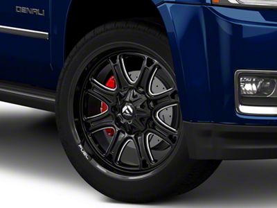 Fuel Wheels Darkstar Gloss Black Milled 6-Lug Wheel; 22x10; 10mm Offset (15-20 Yukon)