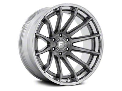 Fuel Wheels Fusion Forged Burn Platinum with Chrome Lip 6-Lug Wheel; 22x10; -18mm Offset (15-20 Yukon)
